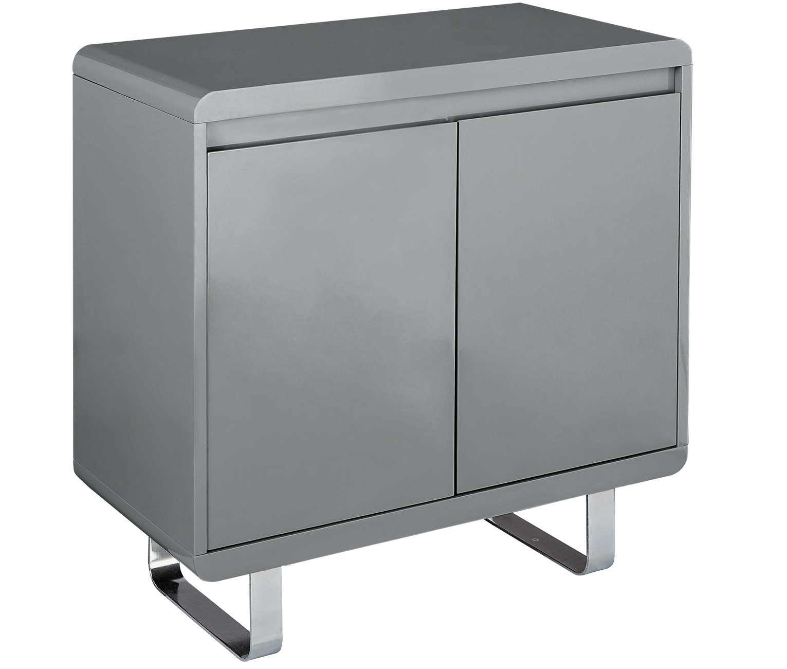 Habitat Sleigh 2 Door Sideboard - Gloss Grey