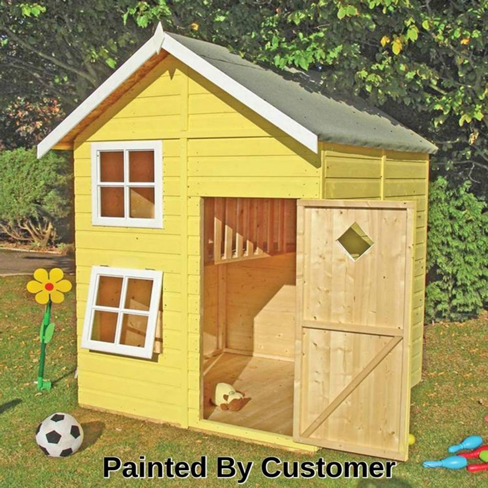 Shires Croft Playhouse Kid's Wendy House in Brown 2