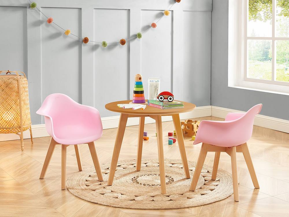 Vente-unique Children's Table In MDF & Beech Wood - Colour: Natural - LOULOUNE in Light Oak