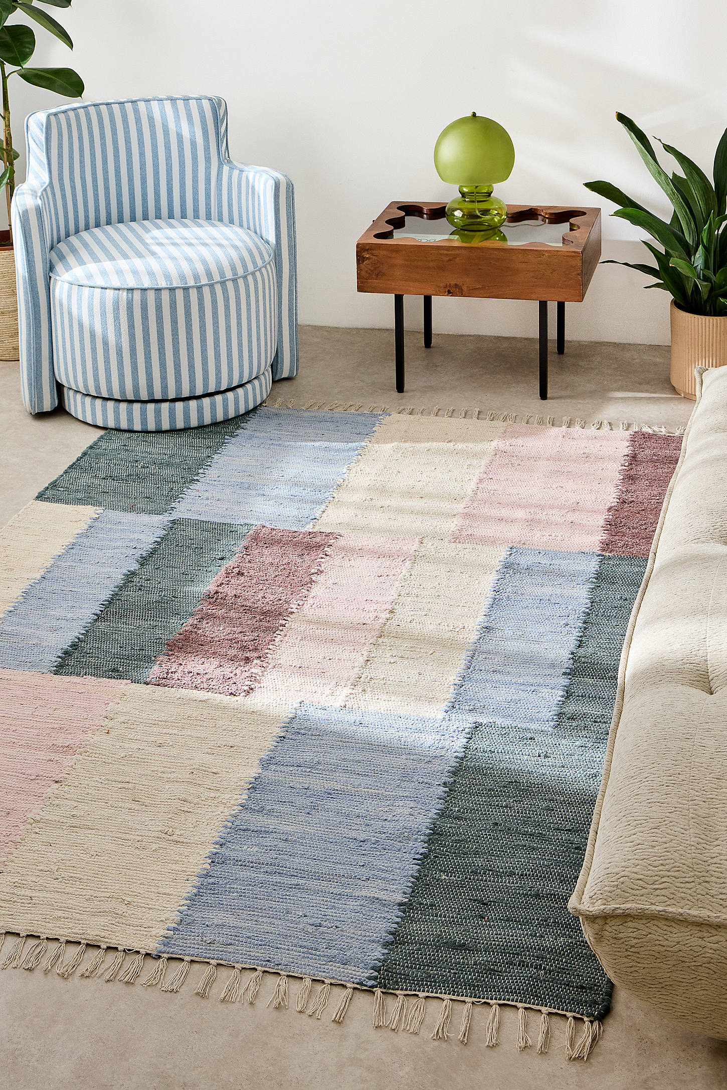 Pink & Blue Check 5x7ft / 150x210cm Rug