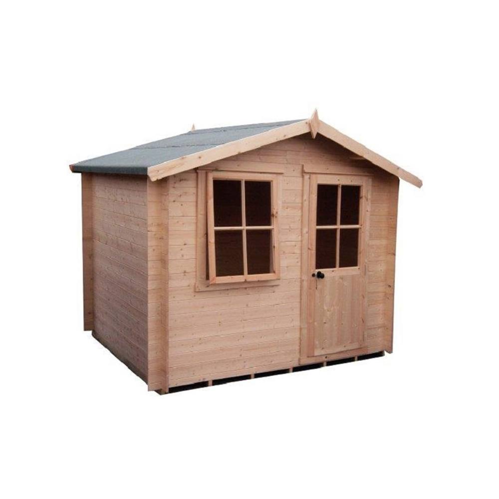 Shires Avesbury Log Cabin Home Office Garden Room Approx 7 x 7 Feet in Brown 2