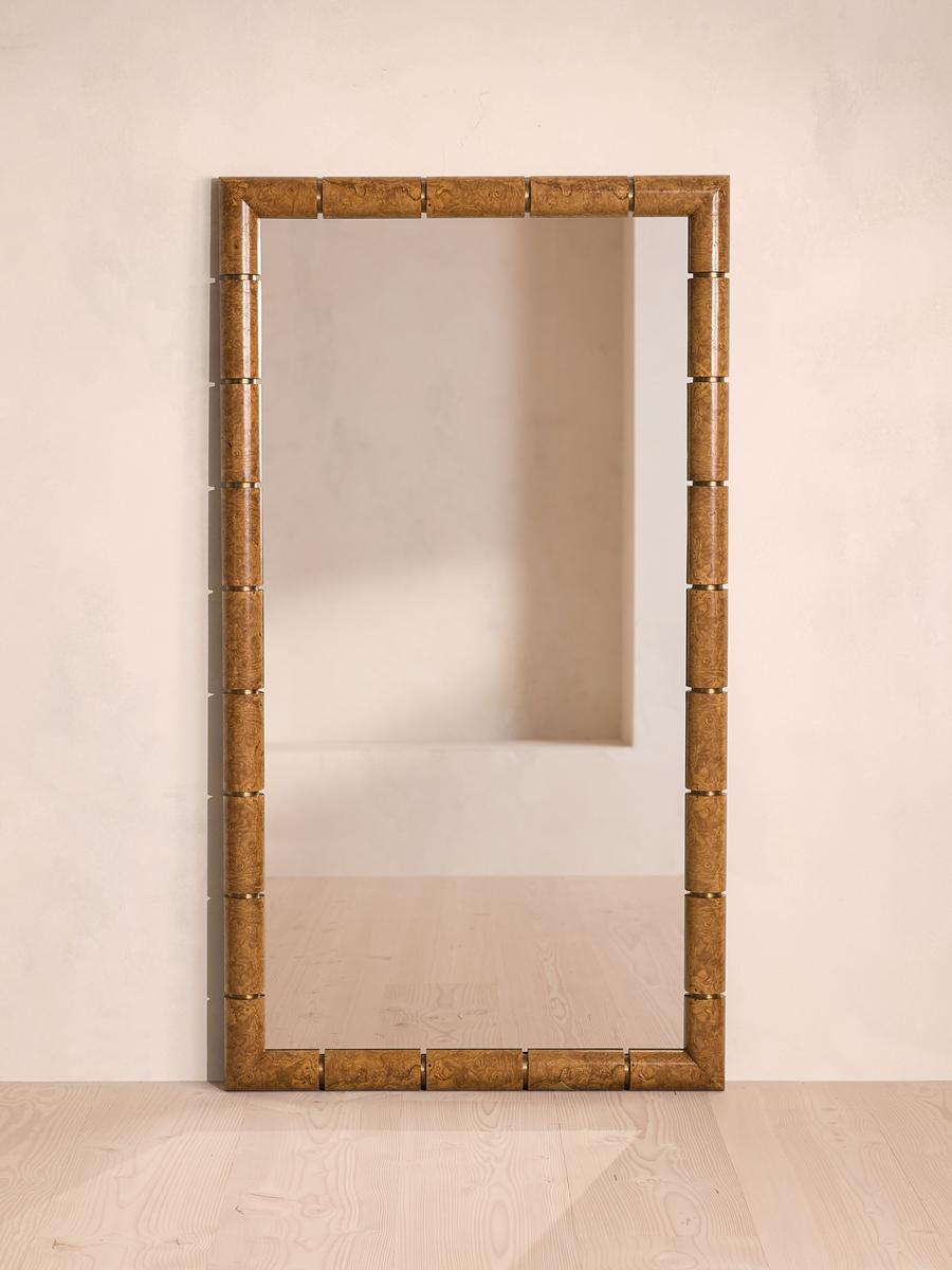 Furleigh Floor Mirror, Burl