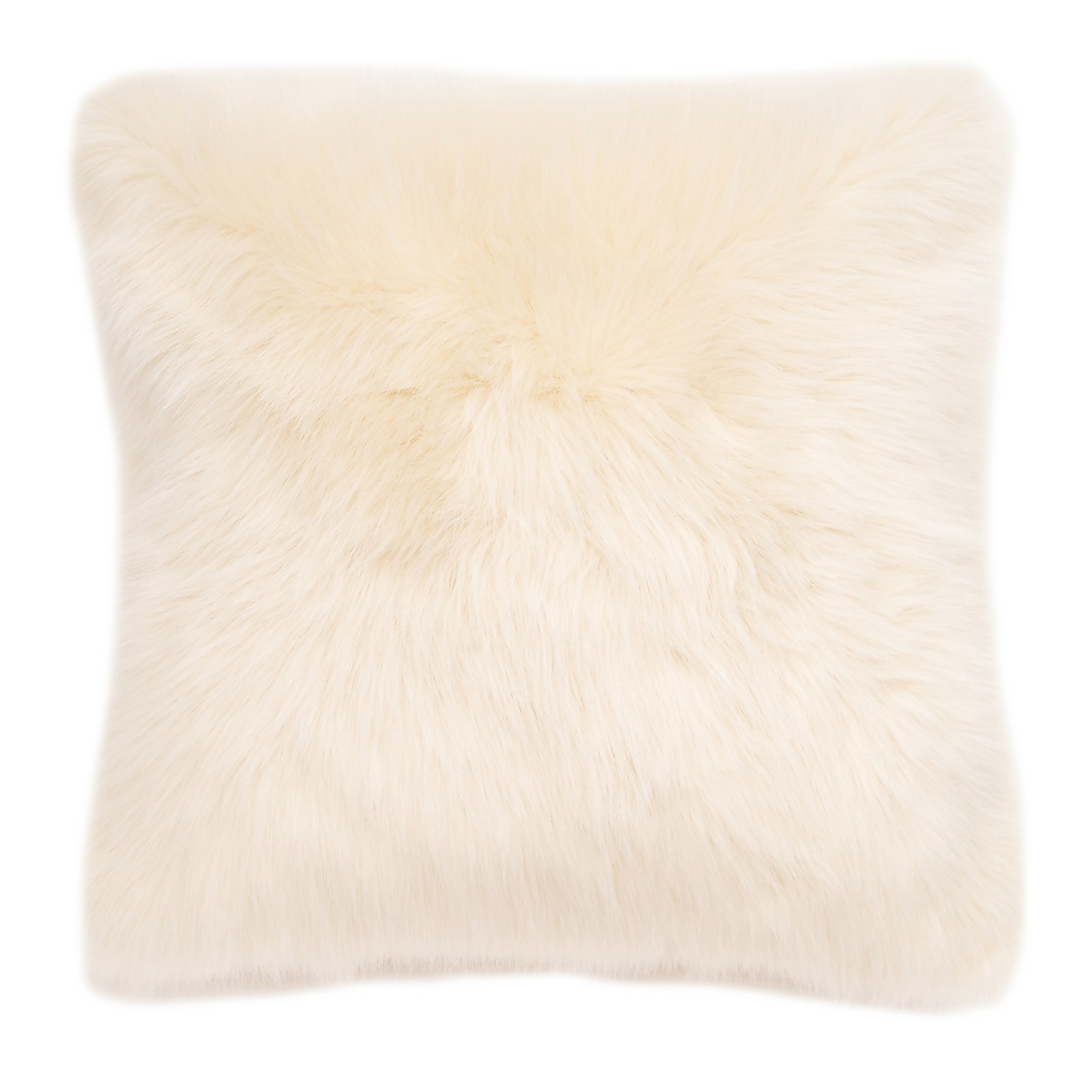 Faux Fur Cushion - 50cm - Natural