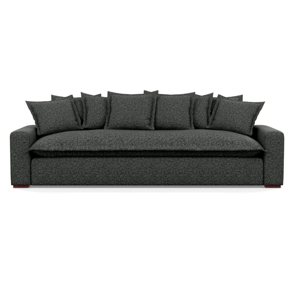 Heal's Brompton 5 Seater Sofa Brecon Charcoal Walnut Stain Feet