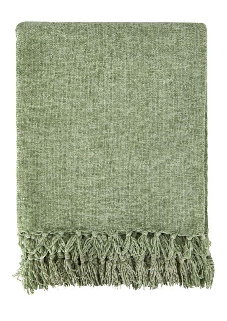 New Edge Blinds Camilla Collection Chenille Throw in Green