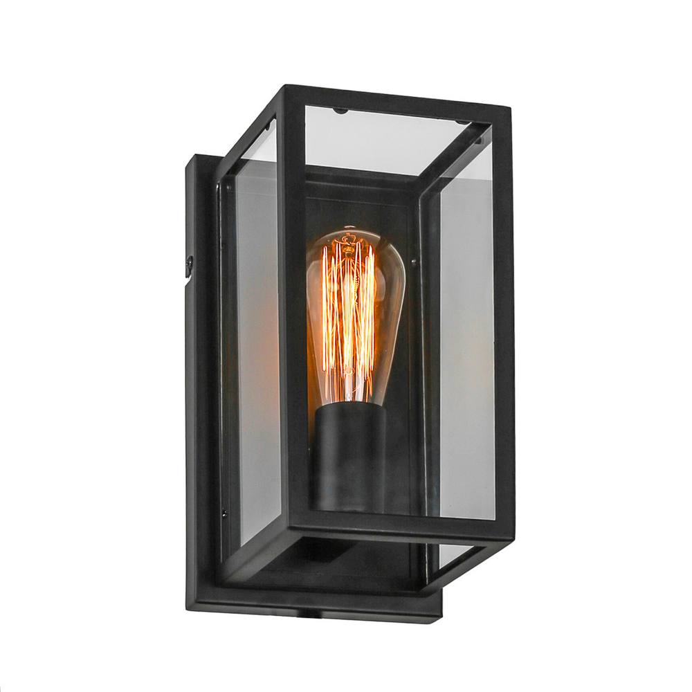 Netlighting Laverno Industrial Retro 1 Light Wall Lamp E27 in Black