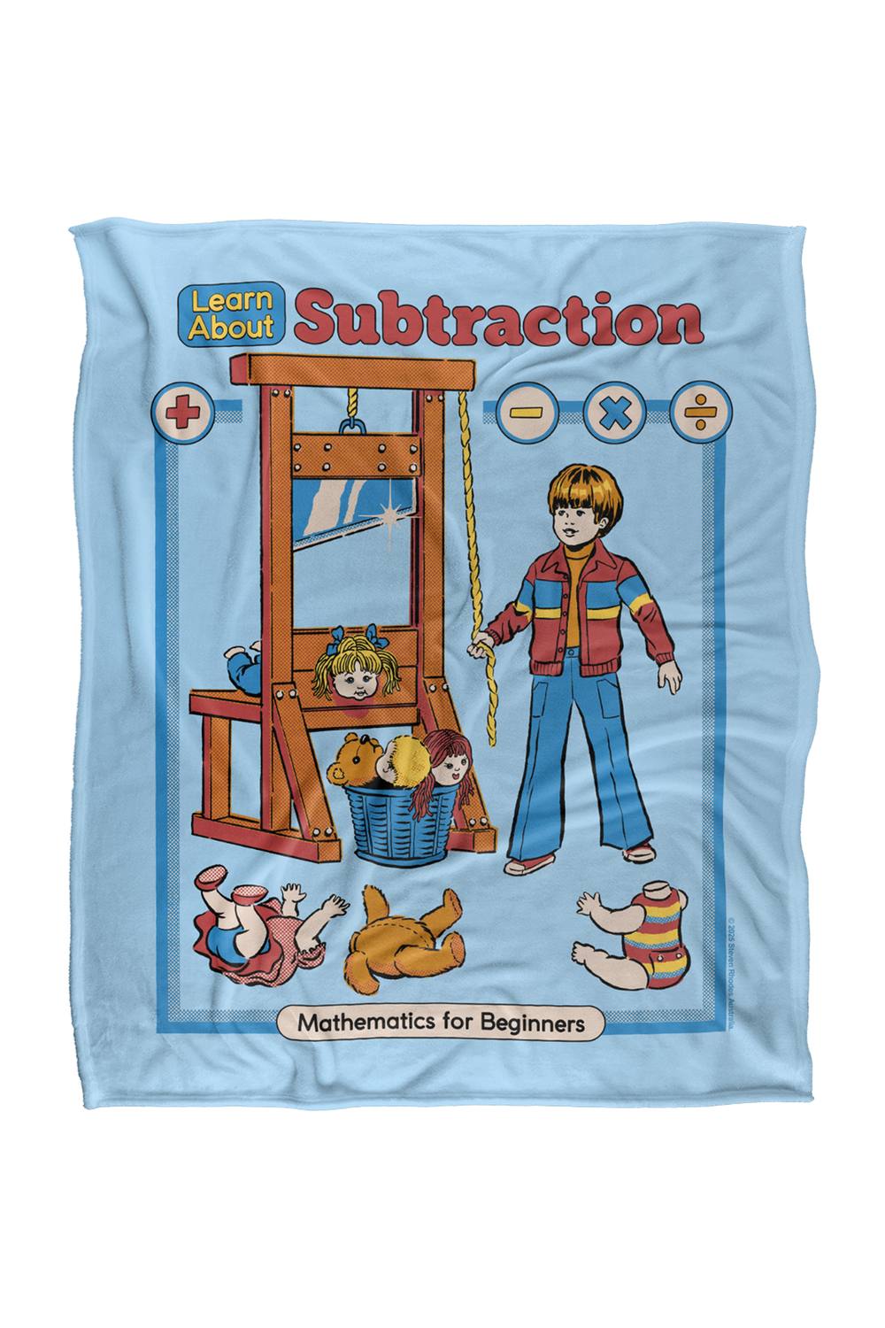Steven Rhodes Learn About Subtraction Silky Super Soft Throw Blanket