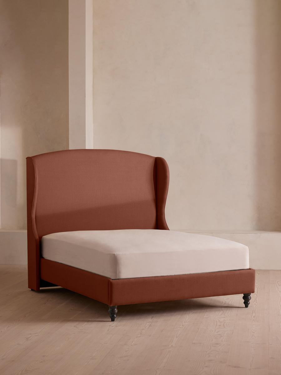 Rivas Bed, King, Linen, Sienna