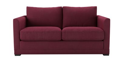 Aissa 2 Seat Sofabed in Boysenberry Brushed Linen Cotton - sofa.com
