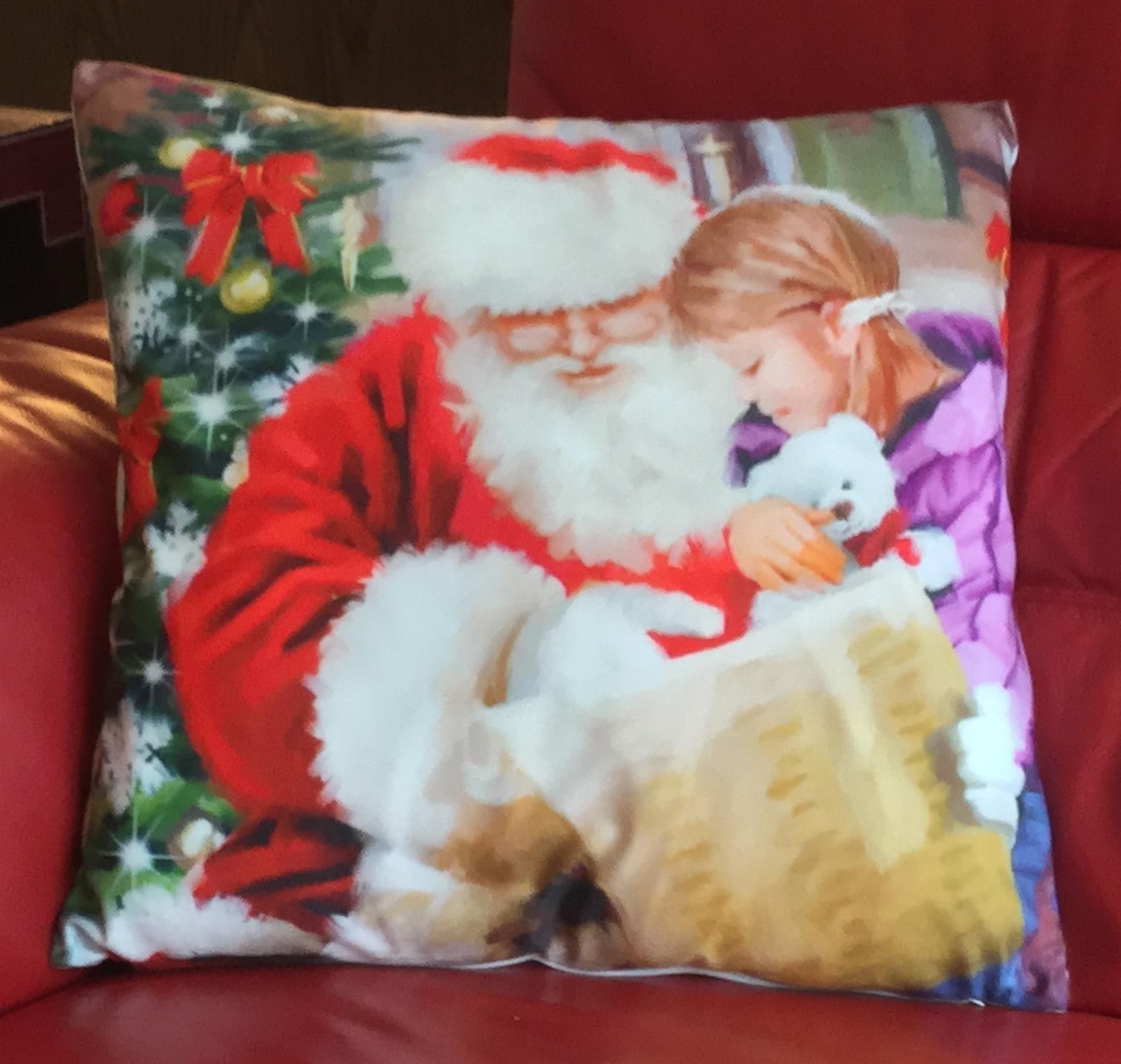 Luxury Living Christmas Child decorative cushion cover 45cm x 45cm in Red