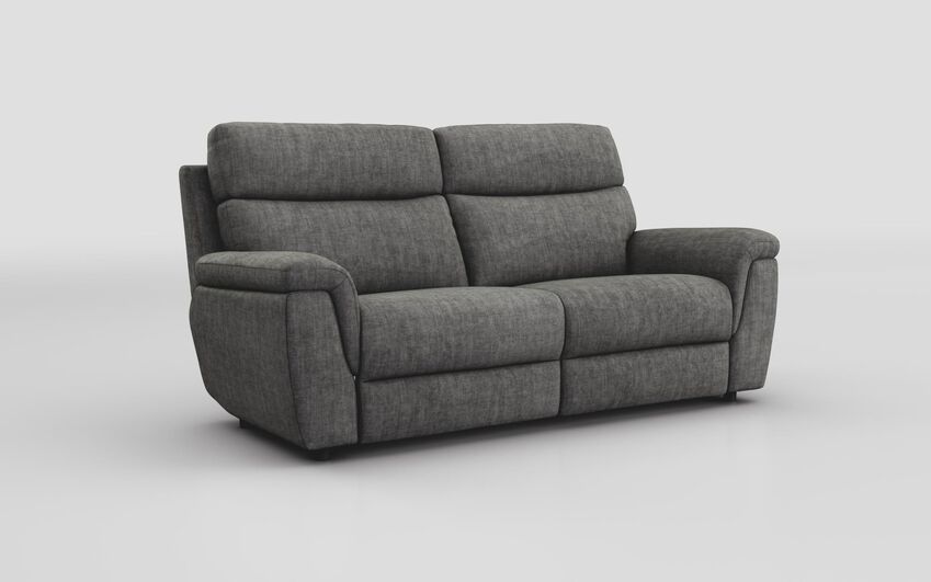 Black Fabric Bagnolo 3 Seater Sofa