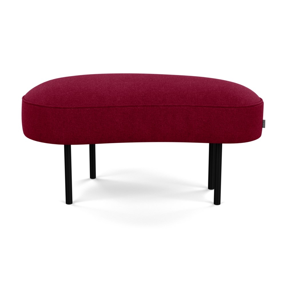 Heal's Isola Small Ottoman St Moritz Wool Red Black Feet