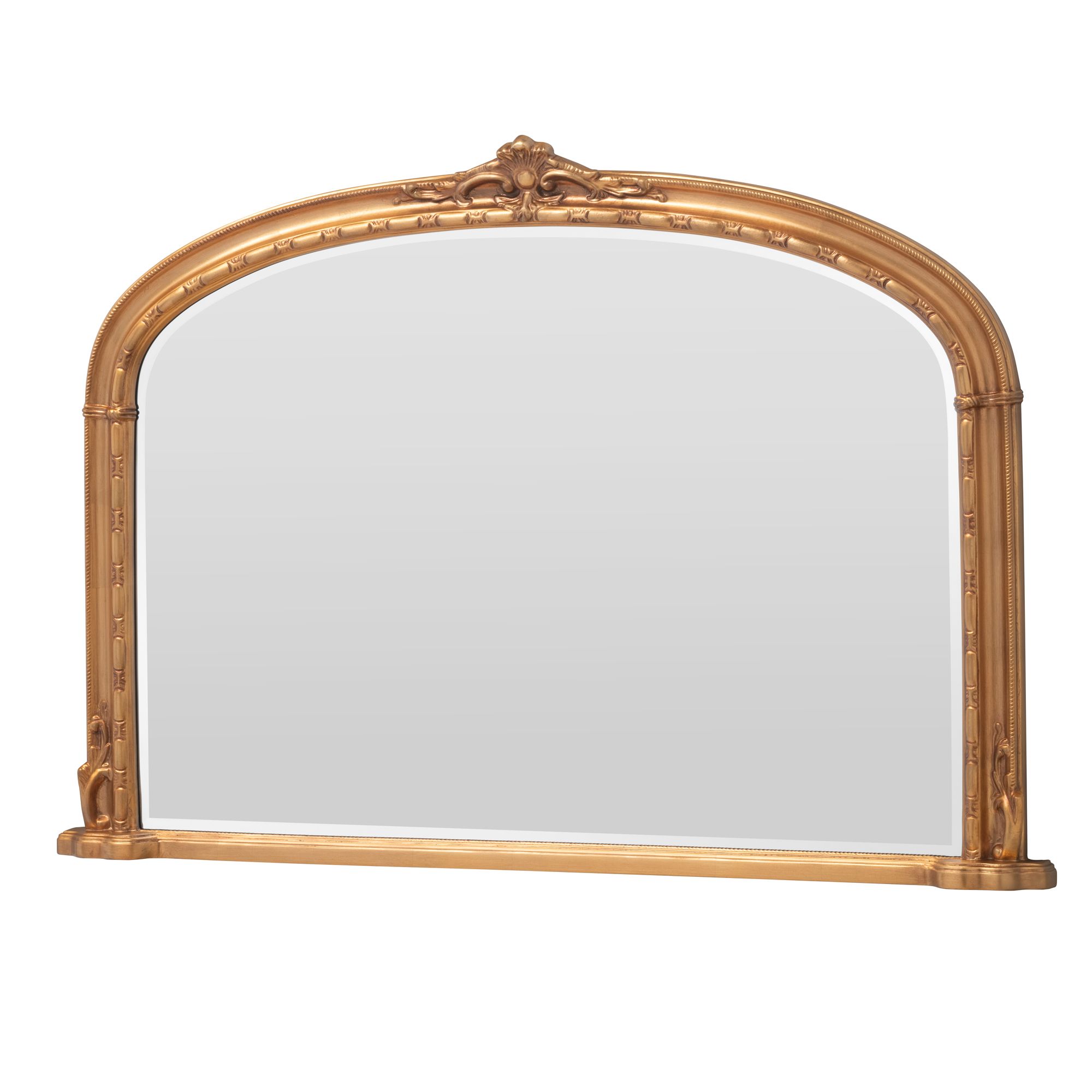 Yearn Mirrors Overmantle Mirror Arched 127(w) x 89cm(h) Victorian Mirror in Gold 4