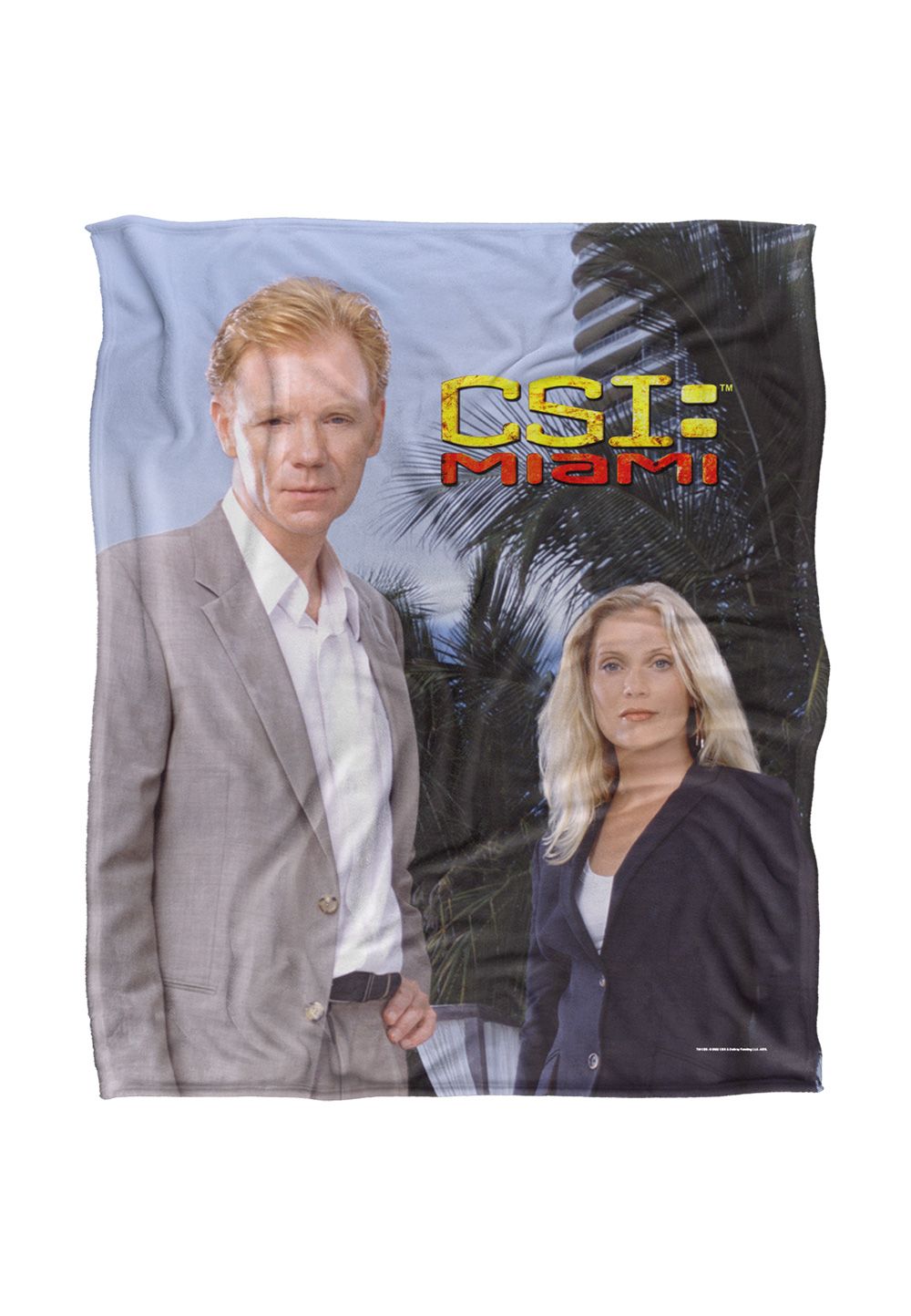 ViacomCBS/Nickelodeon Csi Miami Blue Sky Silky Touch Super Soft Throw Blanket 152 X 127 cm in White