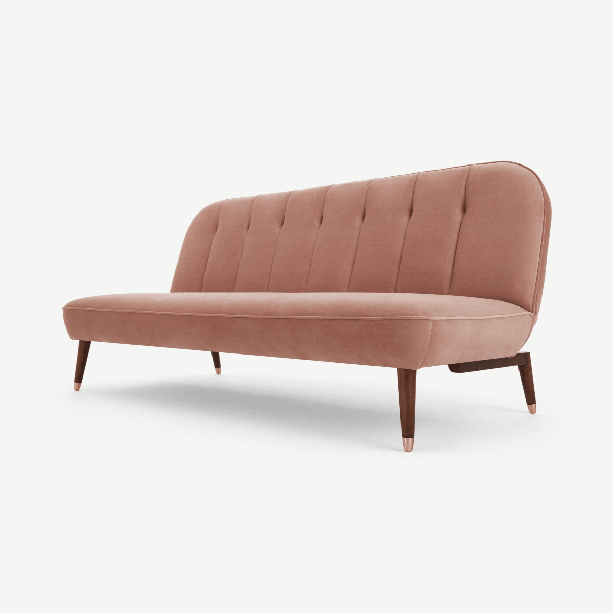 Margot Click Clack Sofa Bed, Blush Pink Velvet