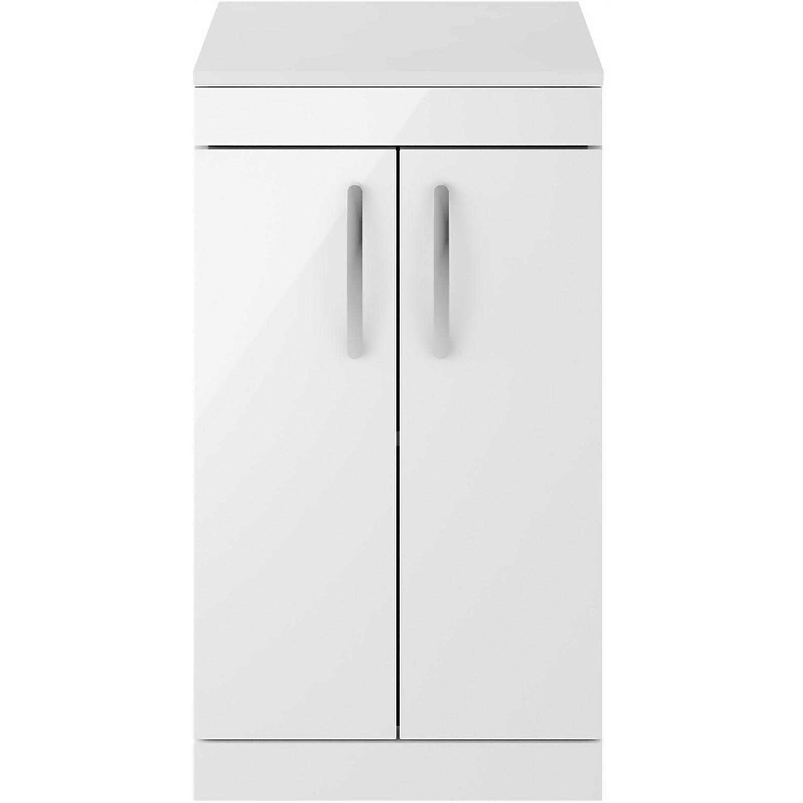 Balterley Rio 500mm Freestanding 2 Door Vanity With Worktop - Gloss White