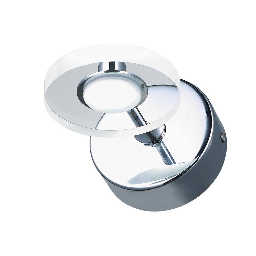 Netlighting Modern LED Wall Lamp Chrome Warm White 3000K 210lm in Silver