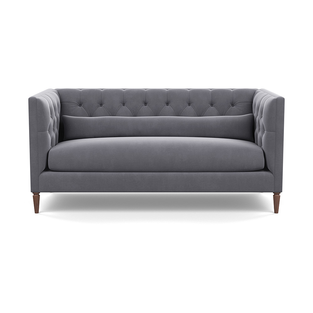 Heal's Balmoral 3 Seater Sofa Smart Velvet Dolphin Walnut Feet