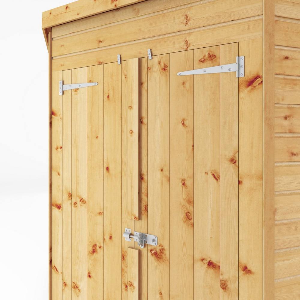 Mercia 7 x 7 Feet Shiplap Corner Shed - L207.5 x W207.5 x H200.6 cm - Brown in Light Brown 6