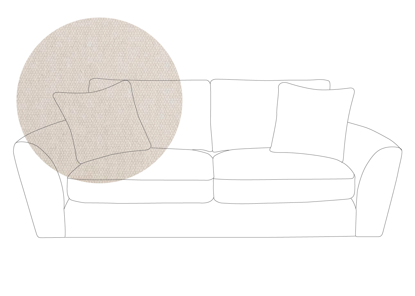 Heal's Snooze 4 Seater Sofa Cotton Grain Black Feet