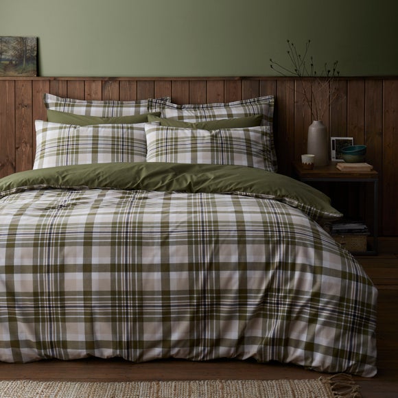 Oakley Woven Check 100% Cotton Duvet Cover & Pillowcase Set