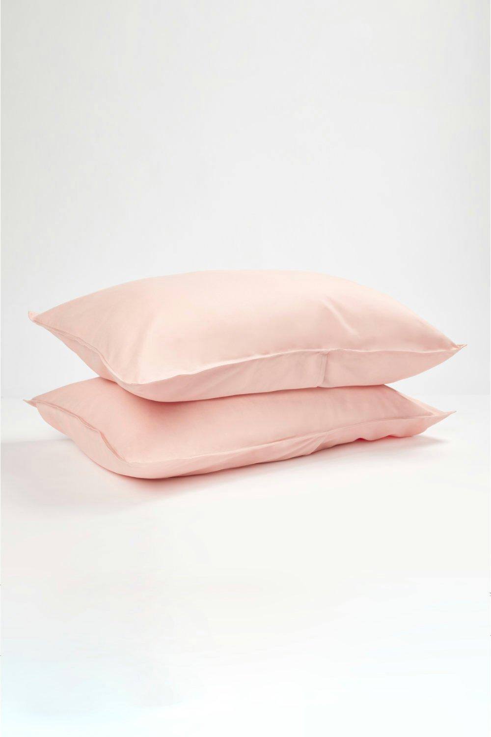 Panda London Panda Bamboo & French Linen Pillowcases (2-Pack) in Dusty Pink 2