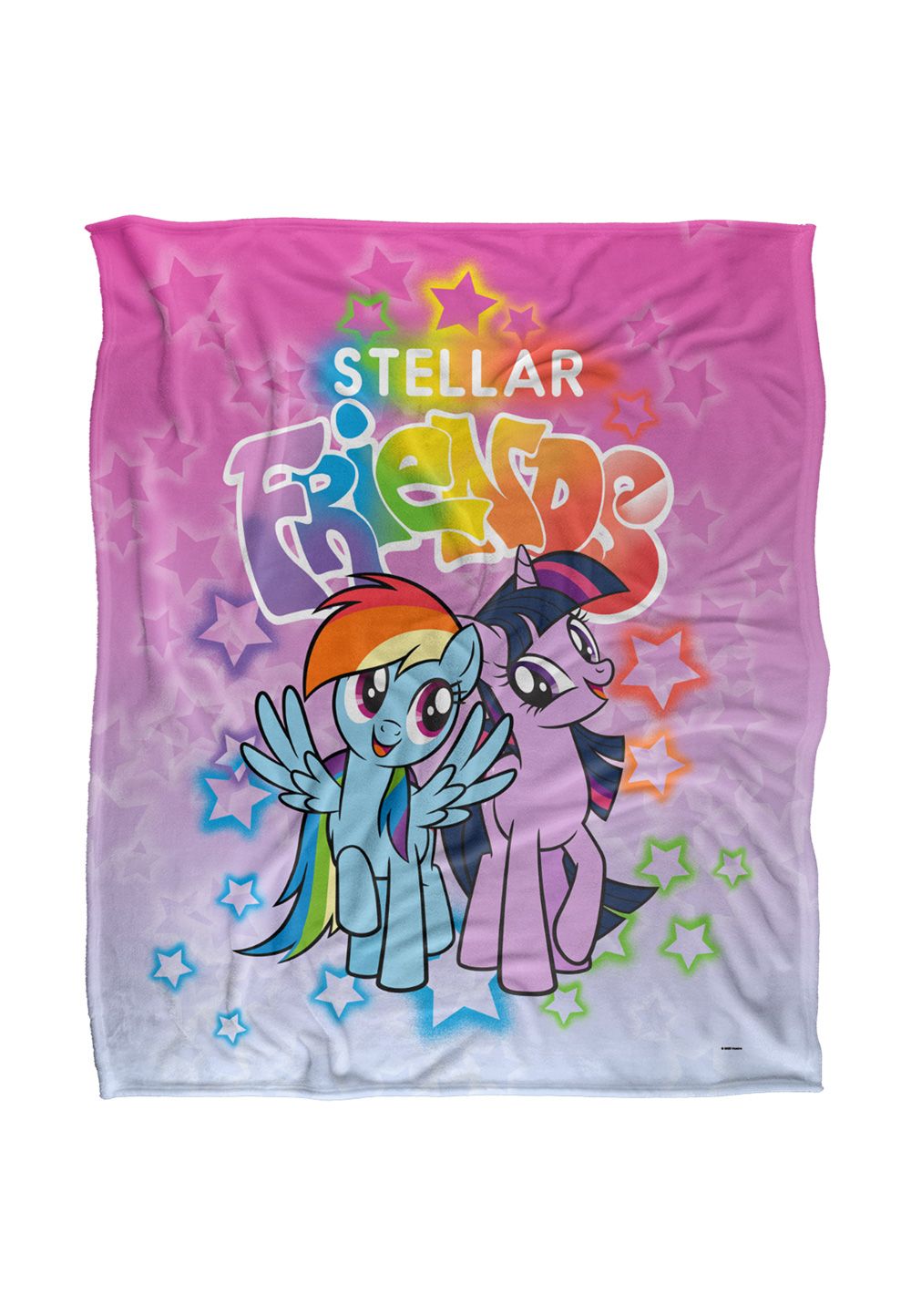 My Little Pony Stellar Friends Silky Touch Super Soft Throw Blanket 152 X 127 cm in White