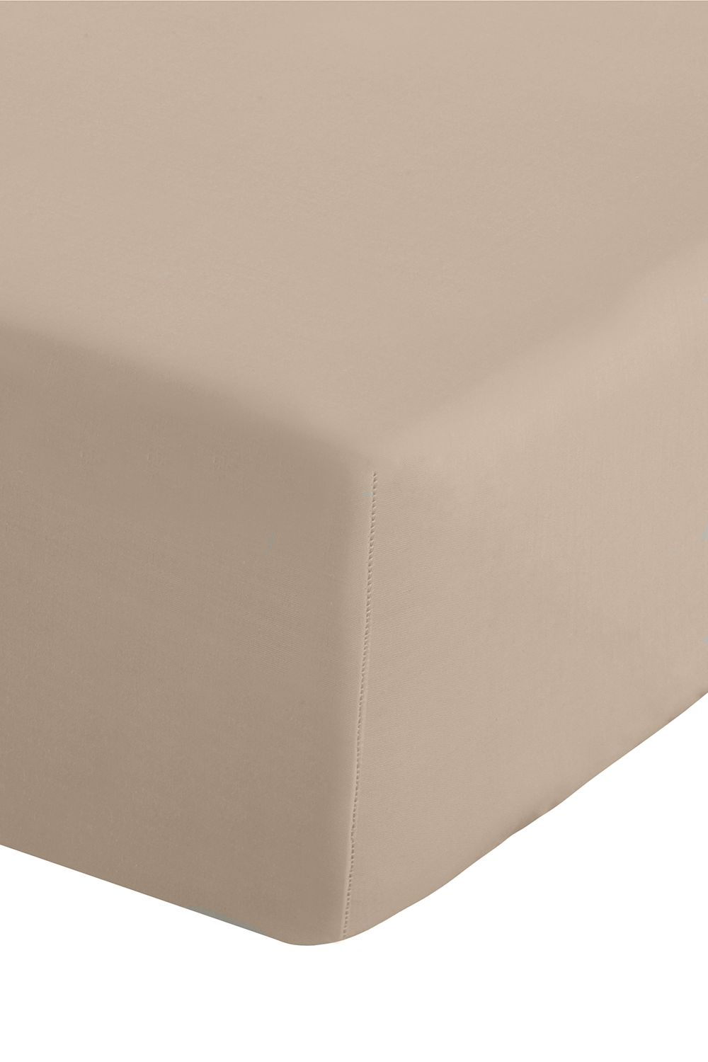 Catherine Lansfield 'Easy Iron Percale' Combed Polycotton 35cm Depth Sheet in Natural