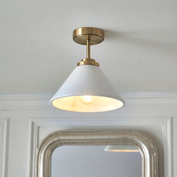 Churchgate Keyham Bathroom Semi Flush Ceiling Light