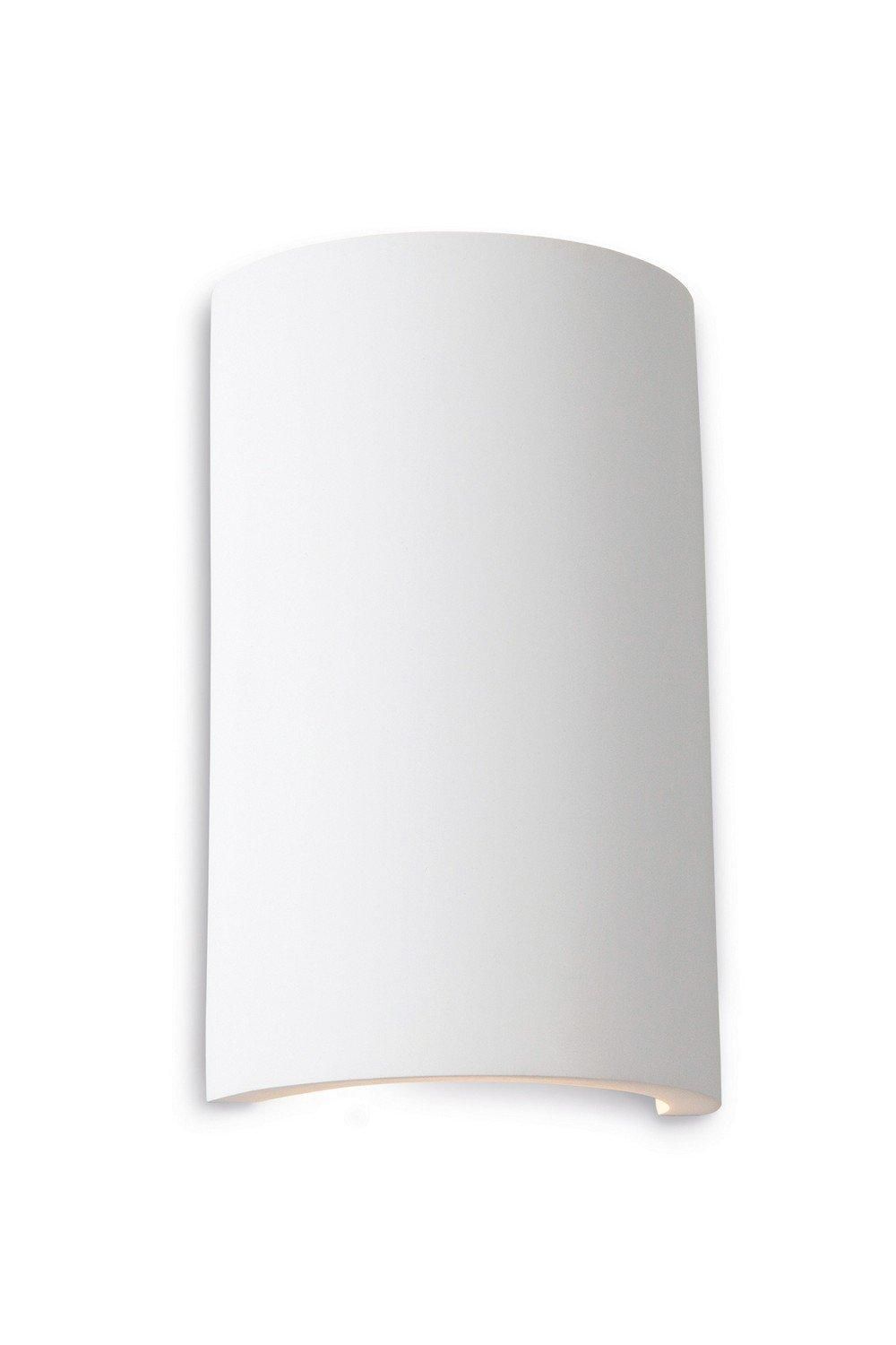 Netlighting Gallery LED 2 Light Round Plaster Indoor Wall Light White White