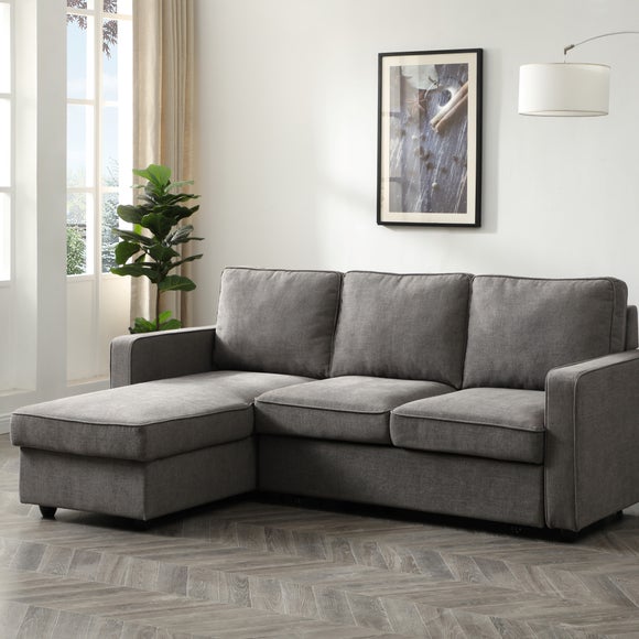 Kayden Woven Reversible Trundle Corner Double Sofa Bed