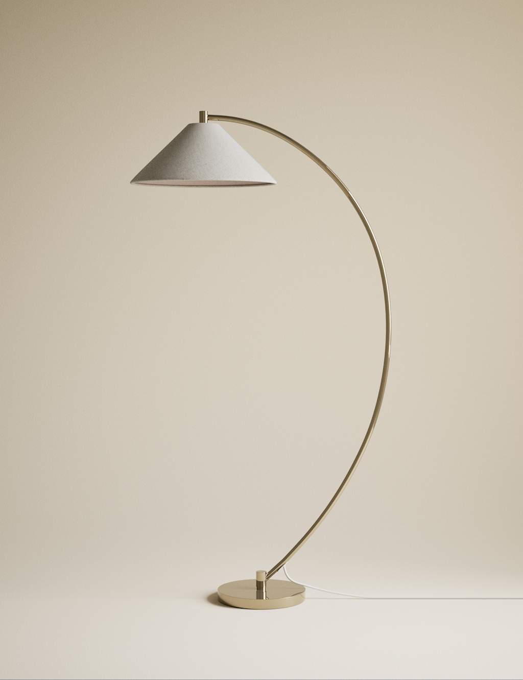 M&S Andie Curved Floor Lamp Antique Brass