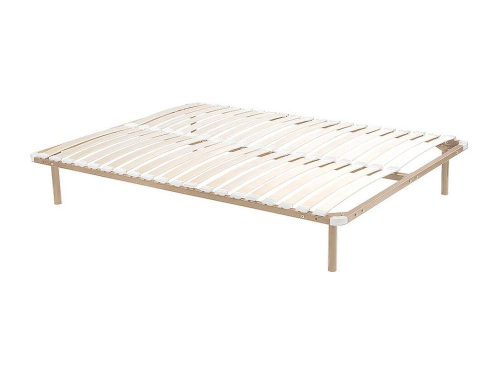 Vente-unique Slatted Bed Frame To Assemble - 160 X 200 Cm - 2 X 19 Slats - With in Beige
