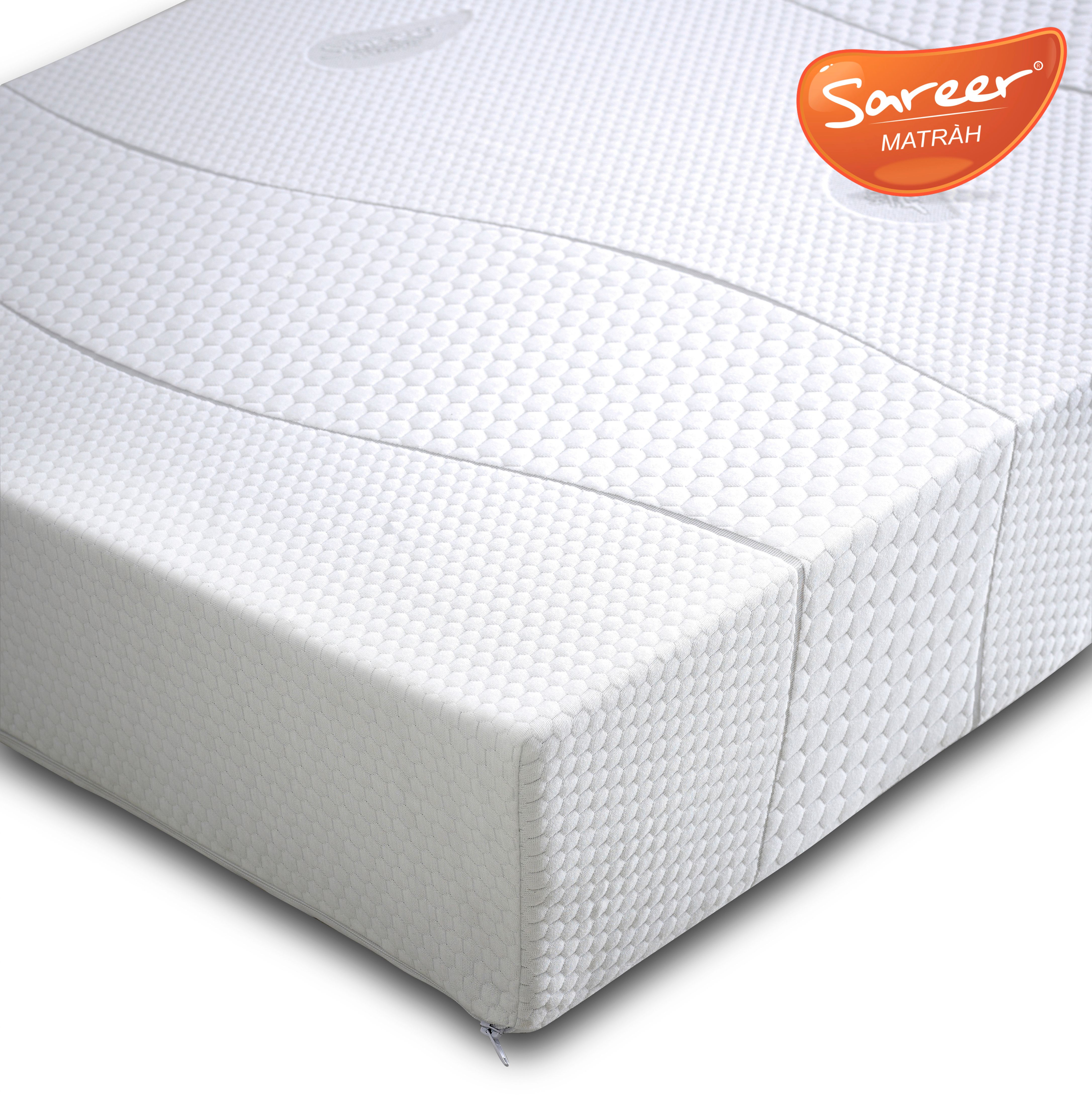 Sareer Furniture Limited Diamond 8 Inch Memory Foam Mattress in White