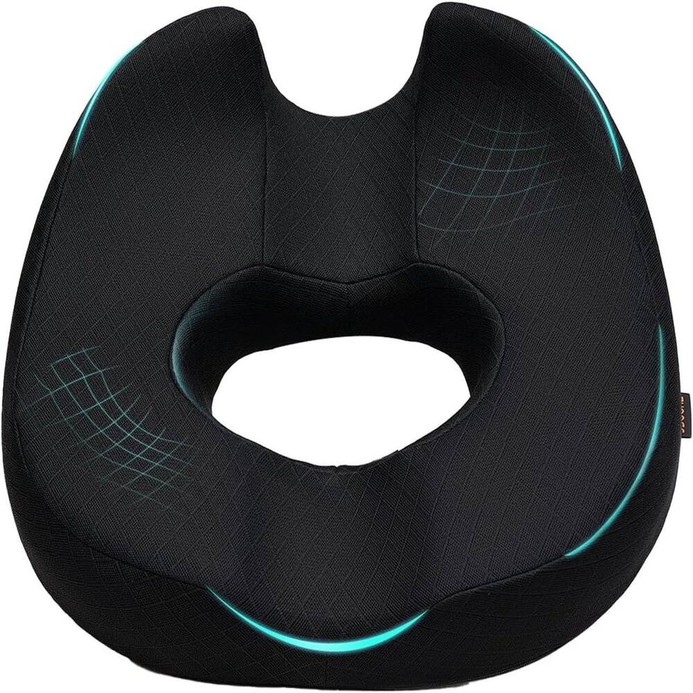 SPETLEK Breathable Memory Foam Cushion Seat in Black