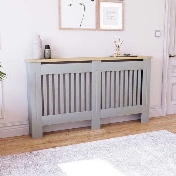 Return - Vida Designs Arlington Radiator Cover, Grey Large