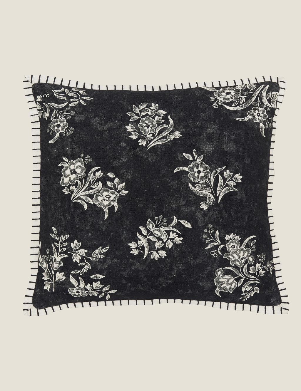 Burleigh X Bedeck Of Belfast Pure Cotton Regal Peacock Cushion Charcoal Mix