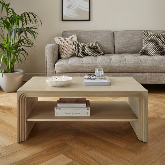 Romy Coffee Table, Whitewash Mango Wood