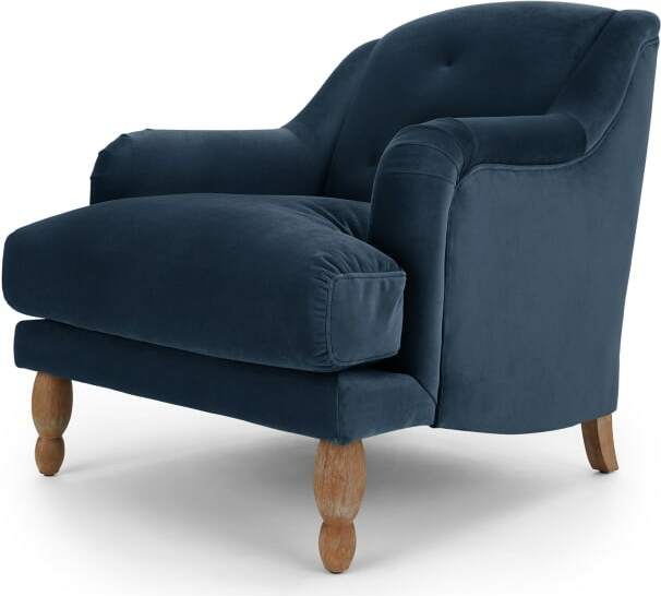 Ariana Armchair, Sapphire Velvet