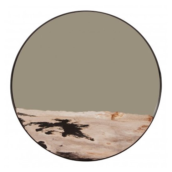 Relics Round Small Wall Bedroom Mirror In Silver Frame