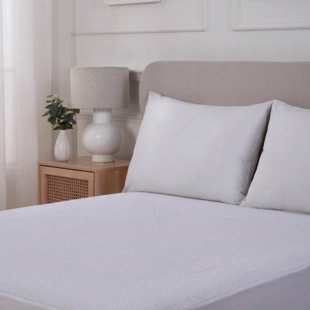 Rapport Home Waterproof Terry Pillow Protector Pair White (75x50 cm)
