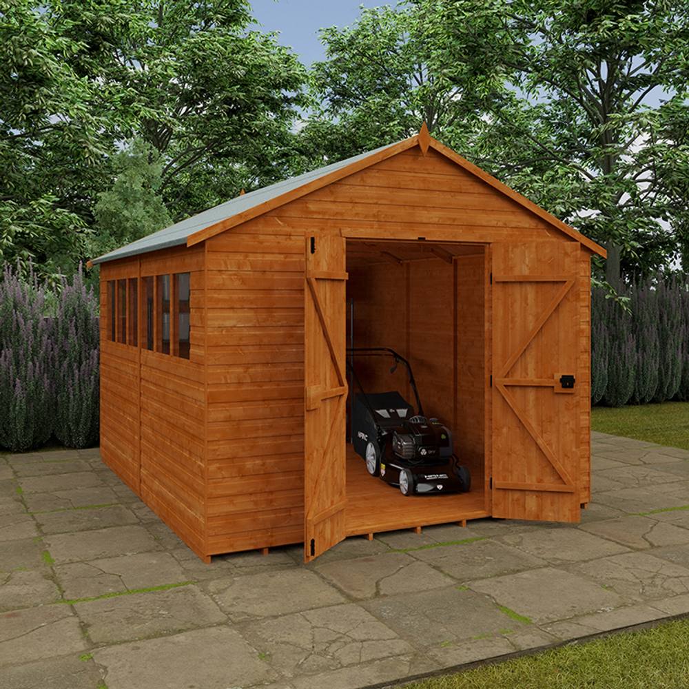 Buttercup Farm 12 x 10 Feet Xl Workshop 12mm Shed - L355 x W295 x H268.5 cm in Burnt Orange 2