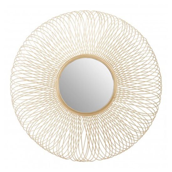 Templars Twisted Wire Effect Wall Bedroom Mirror In Gold Frame