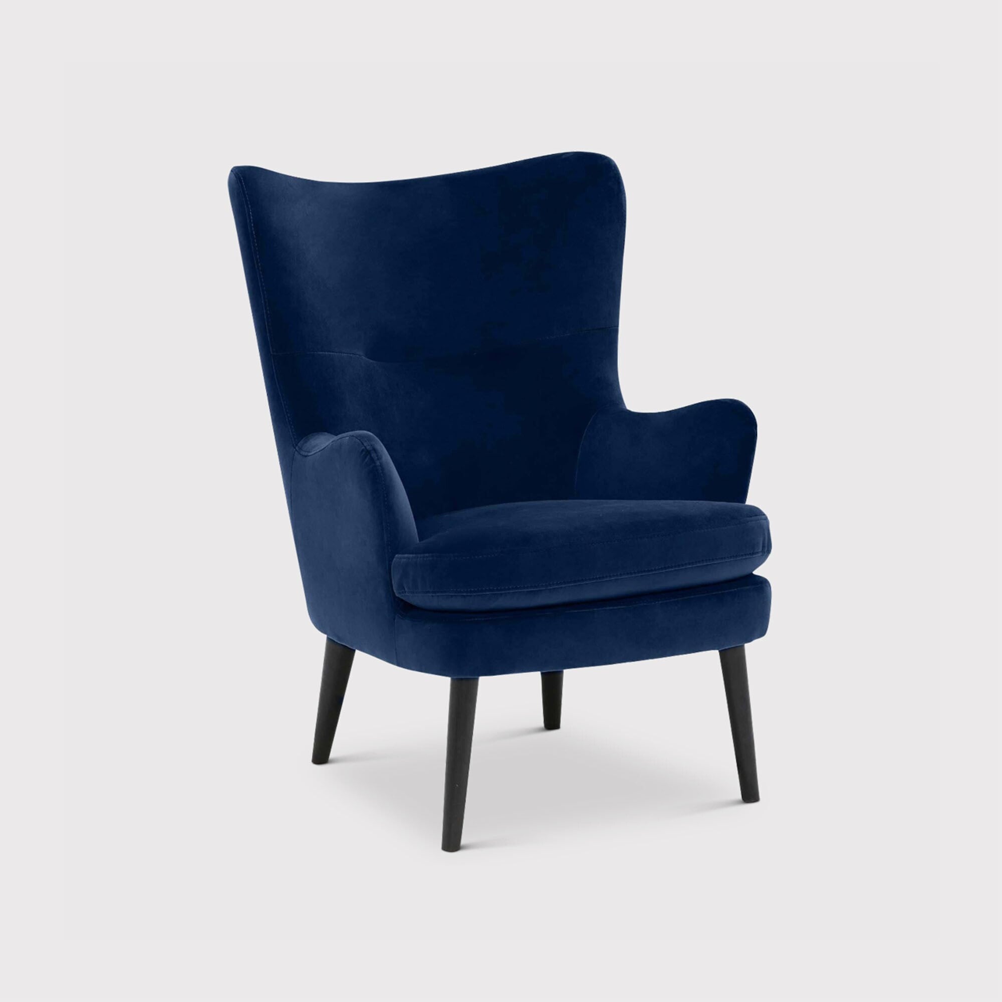 Marcy Highback Chair, Navy Fabric | Barker & Stonehouse