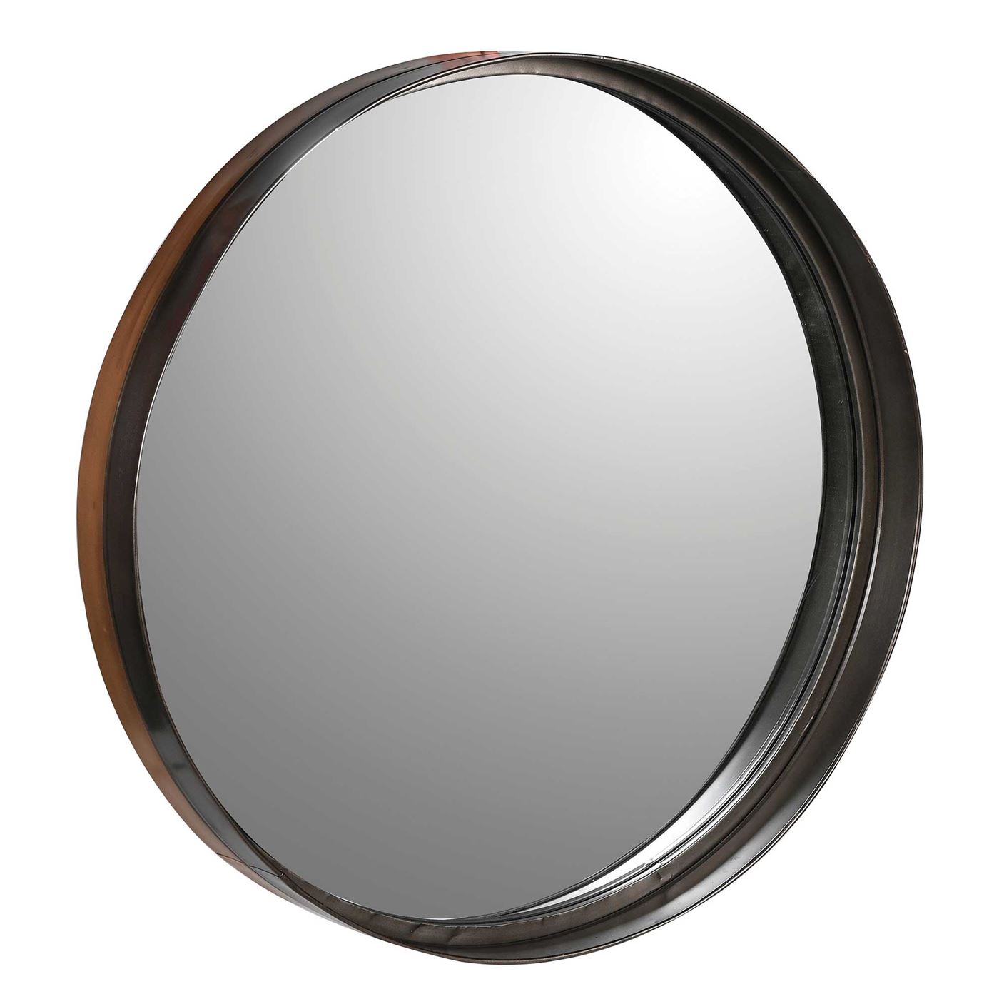 Round Metal Frame Mirror
