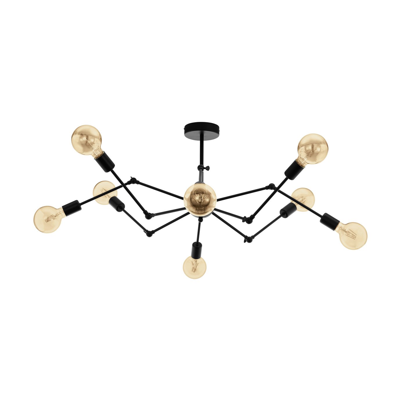 Eglo Exmoor 8L Flush Ceiling Light - Black