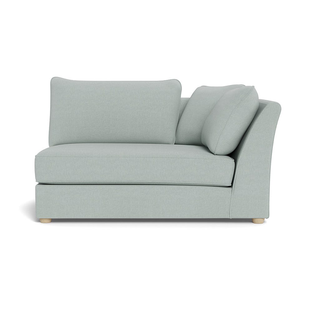 Heal's Tailor Large Curved Right Hand Facing Corner Unit Brushed Cotton Oat Natural Feet