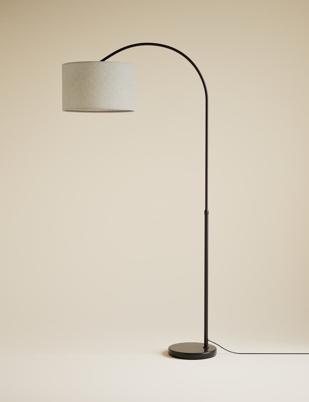 M&S Overreach Marble Base Floor Lamp Black