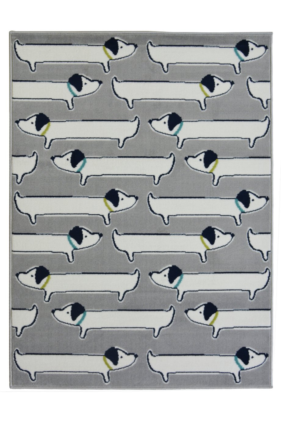Homemaker Adorn Sausage Dog Rug - 120x170cm - Grey