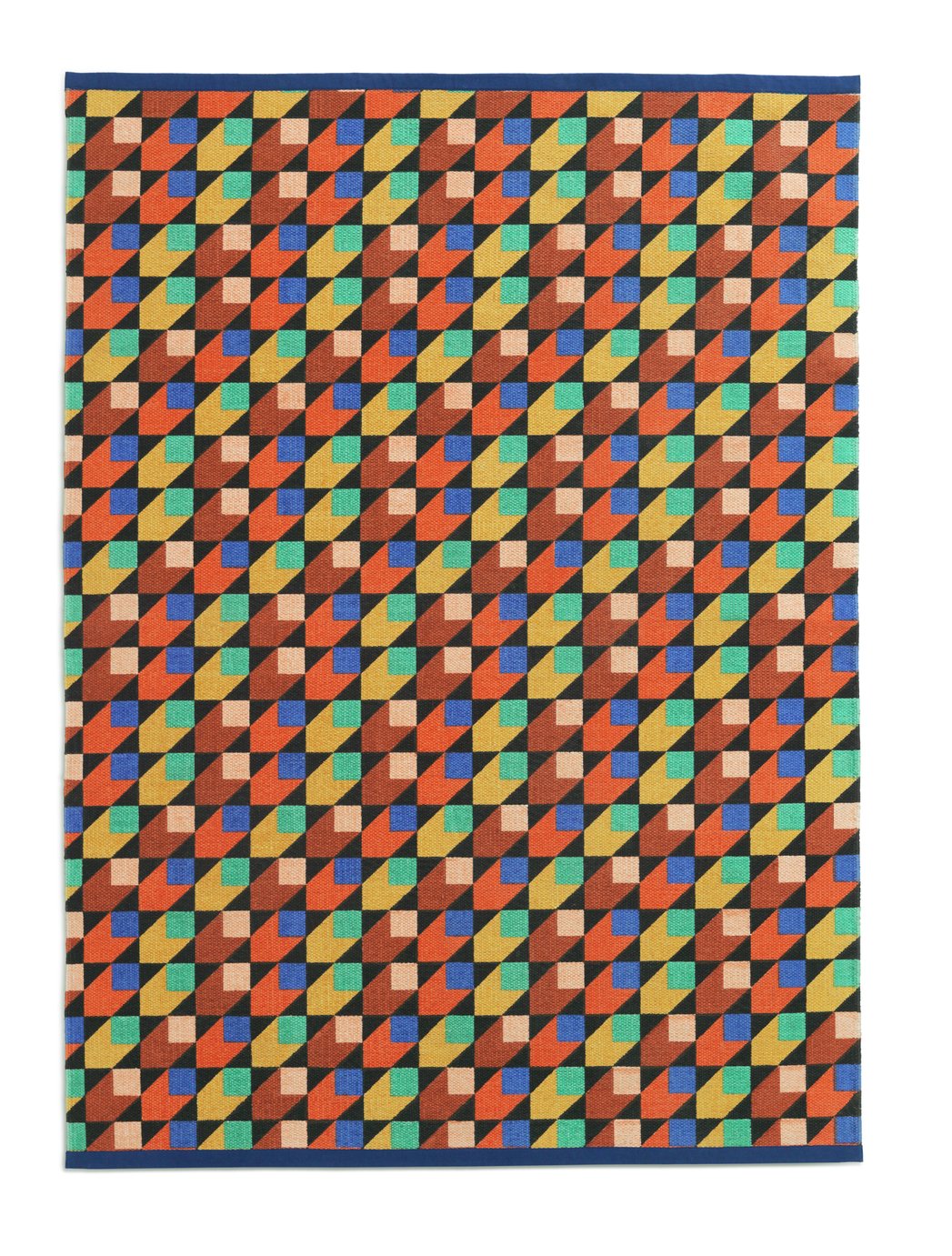 Habitat Studio Geo Flatweave Cotton Rug - Multi - 120x160cm